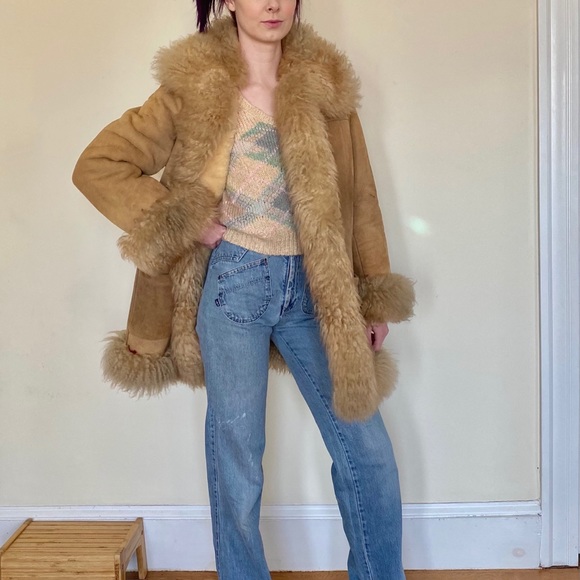 SOLD 70’s Penny Lane Suede Shearling Coat - Picture 6 of 15